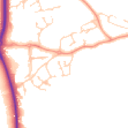 Daytime road noise heatmap for RG19 8FB