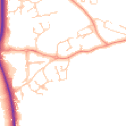 Daytime road noise heatmap for RG19 8FF