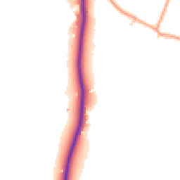 Daytime road noise heatmap for RG19 8LQ