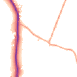 Daytime road noise heatmap for RG19 8LY