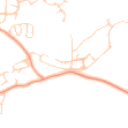 Daytime road noise heatmap for RG19 8SA