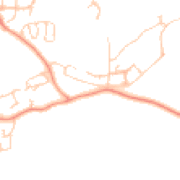 Daytime road noise heatmap for RG19 8SL