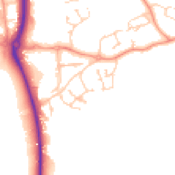 Daytime road noise heatmap for RG19 8XQ