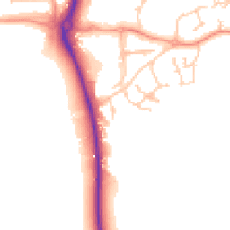 Daytime road noise heatmap for RG19 8XT