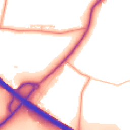 Daytime road noise heatmap for RG20 0BR