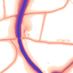 Daytime road noise heatmap for RG20 0LE