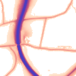 Daytime road noise heatmap for RG20 0LG