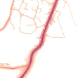 Daytime road noise heatmap for RG20 0LQ