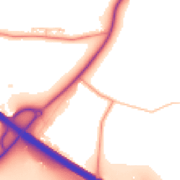 Daytime road noise heatmap for RG20 0LR