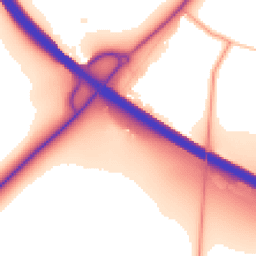 Daytime road noise heatmap for RG20 0LT