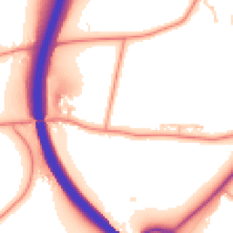 Daytime road noise heatmap for RG20 0LZ
