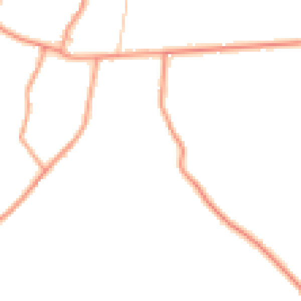 Daytime road noise heatmap for RG20 0PB