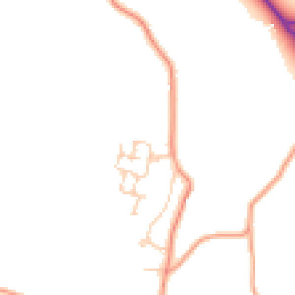 Daytime road noise heatmap for RG20 4AB