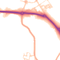 Daytime road noise heatmap for RG20 4HS