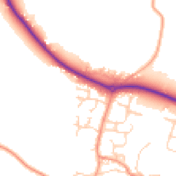 Daytime road noise heatmap for RG20 5EU