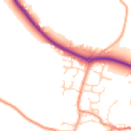 Daytime road noise heatmap for RG20 5EZ