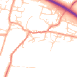 Daytime road noise heatmap for RG20 5NG
