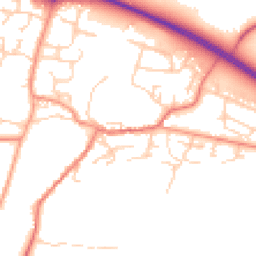 Daytime road noise heatmap for RG20 5NH