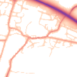 Daytime road noise heatmap for RG20 5NQ