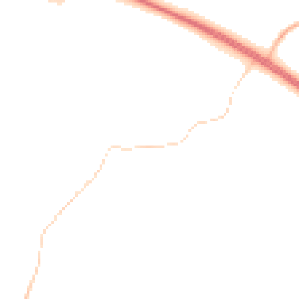 Night-time road noise heatmap for RG20 5NQ
