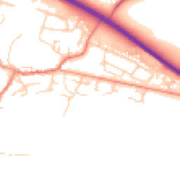 Daytime road noise heatmap for RG20 5NR