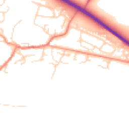 Daytime road noise heatmap for RG20 5NS