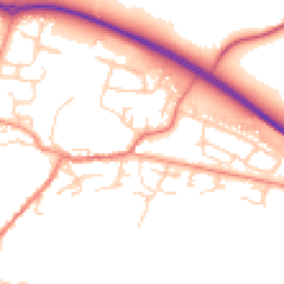Daytime road noise heatmap for RG20 5NX