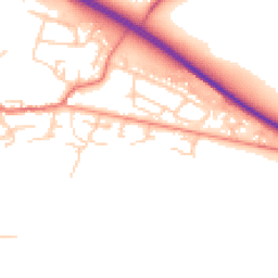 Daytime road noise heatmap for RG20 5PD