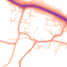 Daytime road noise heatmap for RG20 5QY