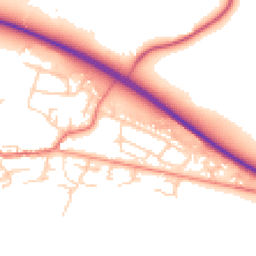 Daytime road noise heatmap for RG20 5RR