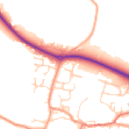 Daytime road noise heatmap for RG20 5SH