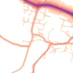 Daytime road noise heatmap for RG20 5SN