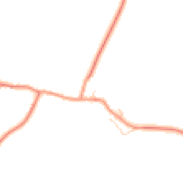 Daytime road noise heatmap for RG20 7AY