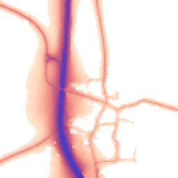 Daytime road noise heatmap for RG20 7DL