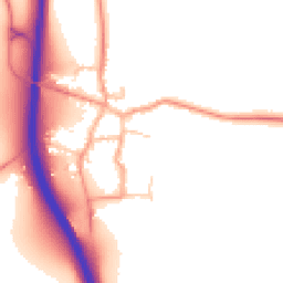 Daytime road noise heatmap for RG20 7LA