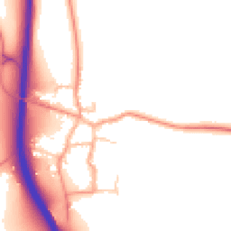 Daytime road noise heatmap for RG20 7LJ