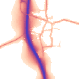 Daytime road noise heatmap for RG20 7NA