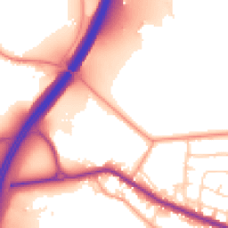 Daytime road noise heatmap for RG20 8AA
