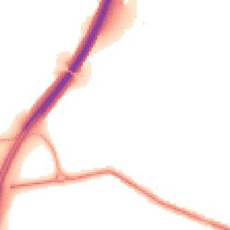 Night-time road noise heatmap for RG20 8AA
