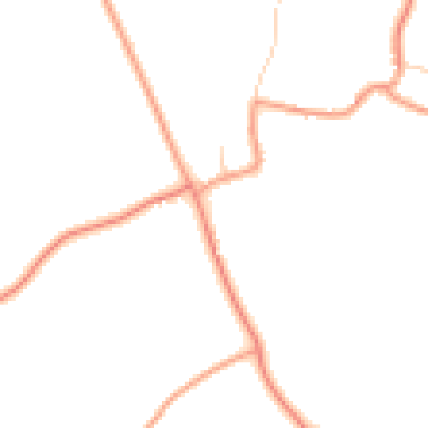 Daytime road noise heatmap for RG20 8DB