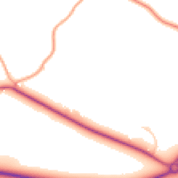 Daytime road noise heatmap for RG20 8JT