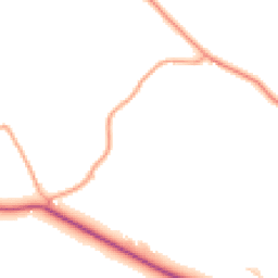 Daytime road noise heatmap for RG20 8JY