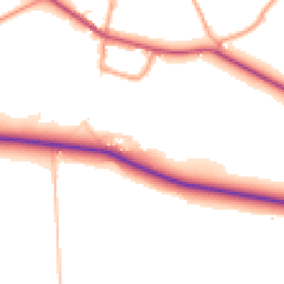 Daytime road noise heatmap for RG20 8LQ