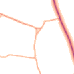 Daytime road noise heatmap for RG20 8QZ