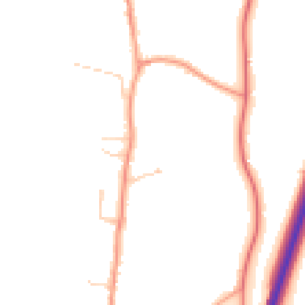 Daytime road noise heatmap for RG20 8RN