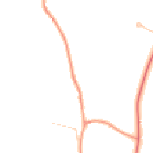 Daytime road noise heatmap for RG20 8TS