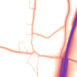 Daytime road noise heatmap for RG20 8UP