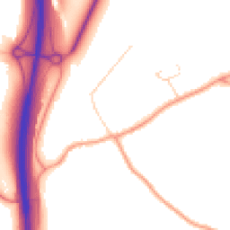 Daytime road noise heatmap for RG20 9AW