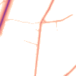 Daytime road noise heatmap for RG20 9BG