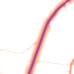 Daytime road noise heatmap for RG20 9DD